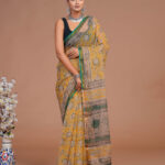 Hand Block Printed Kota Doria Saree CKDA00013