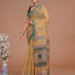 Hand Block Printed Kota Doria Saree CKDA00013 - Image 2