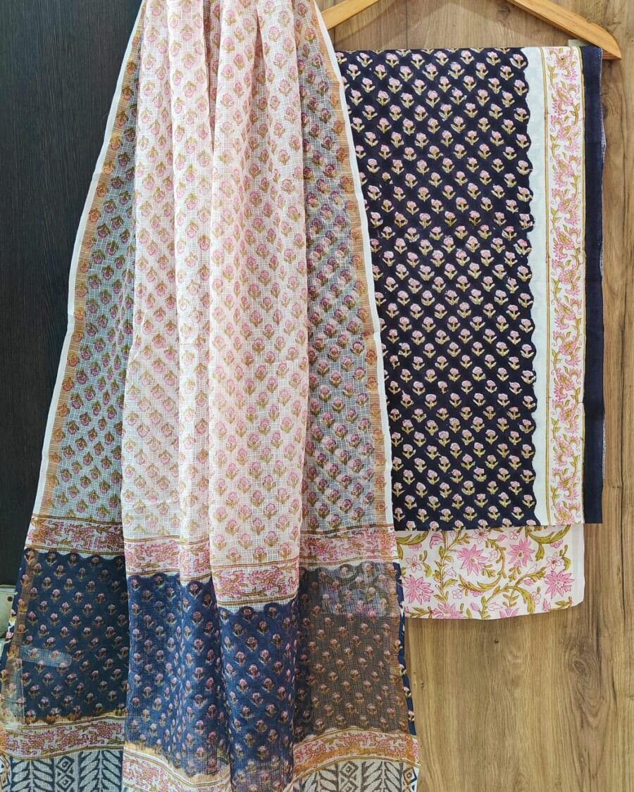 Kota Doria Dupatta Suit Set SDDA00048