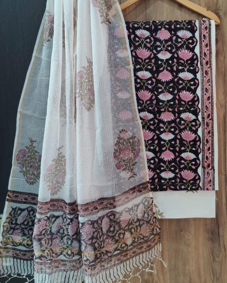 Kota Doria Dupatta Suit Set SDDA00050