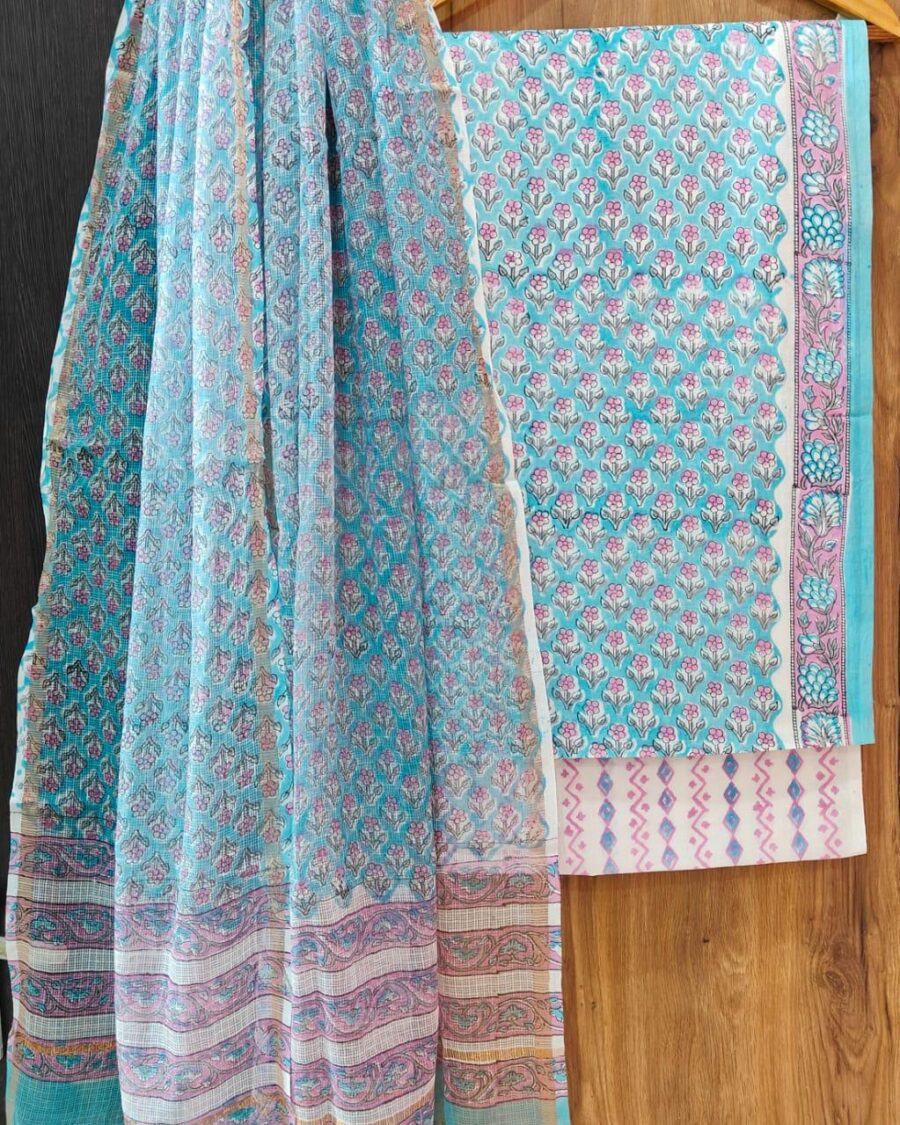 Kota Doria Dupatta Suit Set SDDA00069